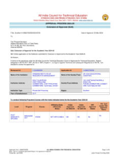 Firebird AICTE Approvals EOA 2024-2025 Certificate Photo