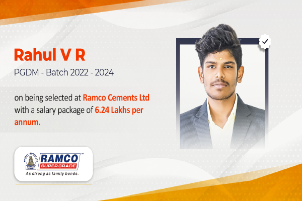 Raghul V R Ramco Cements placement