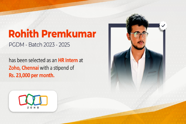 Rohith Premkumar Zoho Corp intern