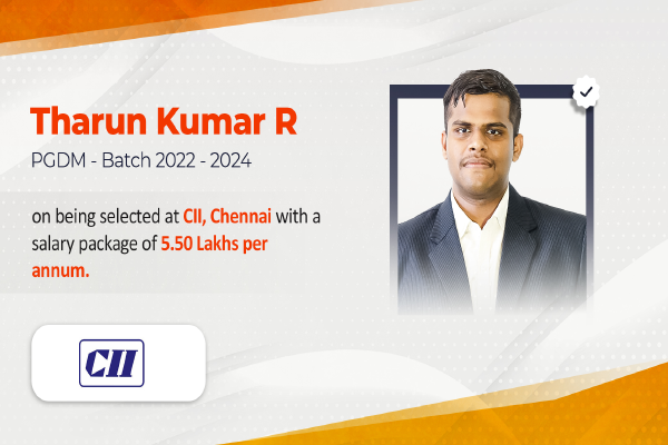 Tharun Kumar R CII Chennai placement