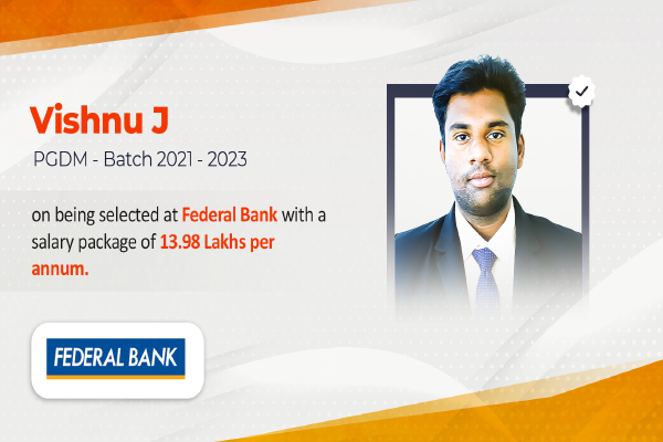 Vishnu J Fedral Bank placement